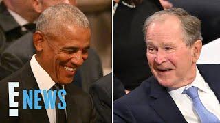 George W. Bush Gives Barack Obama a BELLY TAP in Viral Exchange | E! News