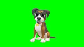 Copyright Free 3D funny Puppy Character Green Screen Effect | Chroma Key | Royalty Free | 3d puppy |