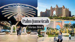Palm Jumeirah Dubai | Marina Beach | Monorail Experience | Ticket Price & Timings | March 2023