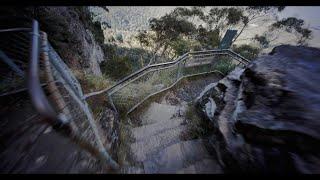 The Giant Stairway 998 steps Descent, Blue Mountains National Park - Slow TV real time (17 minutes)