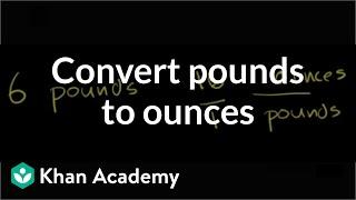 Converting pounds to ounces | Ratios, proportions, units, and rates | Pre-Algebra | Khan Academy