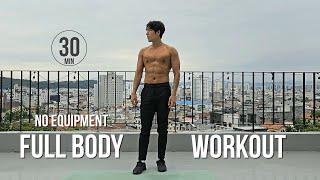 30 MIN FULL BODY WORKOUT For Beginners | No Equipment | 초보자를 위한 30분 전신 운동 | 장비 없음