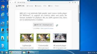 How to get and install media player classic MPC HC in windows