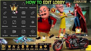 free fire lobby editing picsart tutorial | picsart photo editing | free fire photo editing