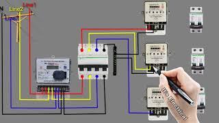 3 Phase Energy Meter To Single Phase Energy Meter Connection || It's Electrical ||