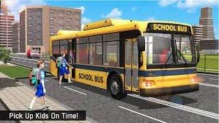 Schoolbus Coach Simulator 3D-city school bus driving duty to Pick & Drop Kids/Gameplay for Kid #1