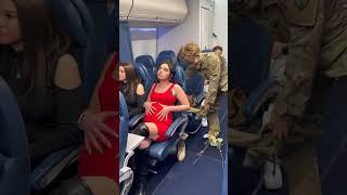 Veteran Surprised his wife in the airplane and it went so wrong,#shorts