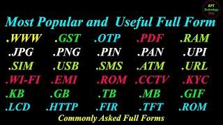What is the Full Form ? |Most Popular and Useful Full Forms | Competitive Exam |Abbreviations| GK