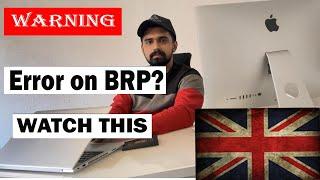 *****WARNING***** How to correct error on BRP | United Kingdom  #BRP #Biometric Residence permit