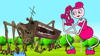 MOMMY LONGLEGS VS MEGAHORN! Poppy Playtime vs Trevor Henderson SCP Cartoon Animation