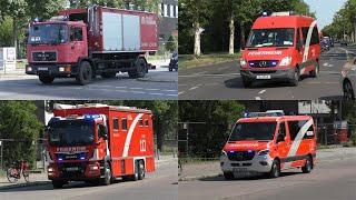 [Hochausbrand in Spandau!] Einsatzfahrten Berliner Feuerwehr zum Großeinsatz in Berlin Staaken