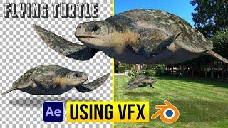 I Create Flying Turtle VFX in Blender | Blender VFX Tutorial
