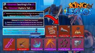 Obtaining ALL HYDRA ACCESORIES & SWORDS for 24 HOURS in King Legacy | king legacy Update 7