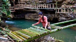 Full video: 30 days building a bridge over a cliff, fishing, and making a duck pen | Survival alone