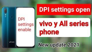 How to enable dpi settings on vivo y All series mobile.dpi setting on vivo dpi settings on vivo y11