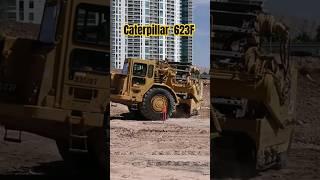 Powerful Caterpillar scraper on rough terrain #shorts