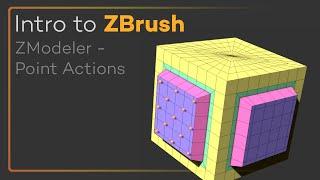 Intro to ZBrush 034 - ZModeler Point Actions! Slice, slide, split, and more!!