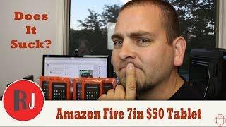 Amazon Fire 7in 5th Gen $50 tablet unboxing & first impressions