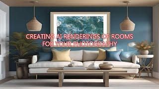 AI Living Room Renderings using fotor.com AI generator