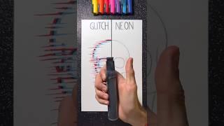 Neon technique with Acrylic Markers! #artistomg