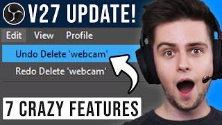 The NEW OBS V27 Features are AMAZING!!! (Noise Removal, Transitions, Undo/Redo,..)