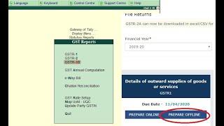 How to upload gst returns from tally erp 9 to gst portal