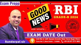 Good News! RBI Grade B Notification 2024 Out Now | EXAM PREPP | SUNDERPAL SIR