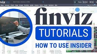 How to use Finviz Insider - Finviz.com Tutorial