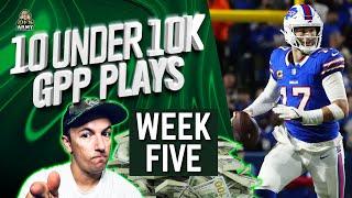 NFL Week 5 | Let's Make You a Million | 5 Draftkings 5 Fanduel Plays under 10%