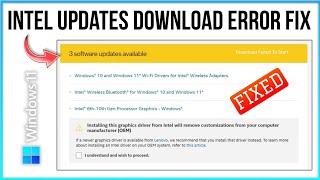 Intel Updates Download Error Fix - Windows 11 | Techtitive