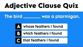 Adjective Clause | English Grammar Quiz