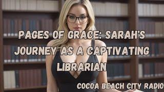 Pages of Grace: Sarah's Journey as a Captivating Librarian [AI Art] (Cocoa Beach Model Sarah)