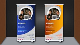 How to design a Professional Roll Up Banner for Advertisement - #AffinityDesigner Tutorial