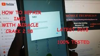All imei repair with mirale crack 2.58 100% working latest 2018 working all mtk,spd