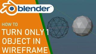 Blender how to turn only one object in wireframe