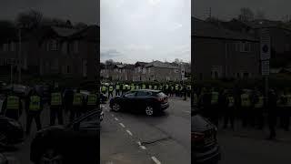 sevco fans kettled in with police near hampden celtic v sevco 17/4/2022