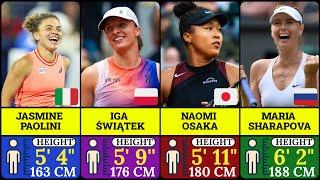 Größenvergleich der Tennisspielerinnen | Kleinste bis größte WTA-Spielerinnen