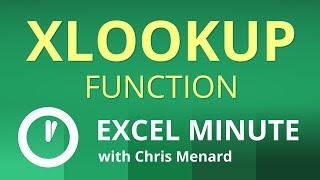 XLOOKUP Function |  Excel One Minute Functions Explained