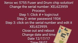 Xerox WC 5755 Working Without Chip