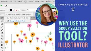 The Group Selection Tool in Adobe Illustrator in Repeat Pattern Art