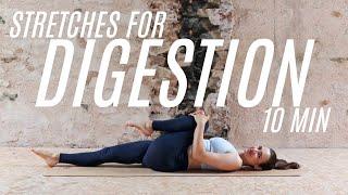 STRETCHES FOR DIGESTION & BLOATING I 10 min Yoga Routine (no talking)