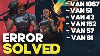 HOW TO FIX ALL ERROR CODES IN VALORANT IN 1 MINUTE 2023