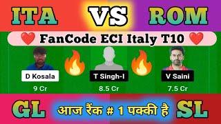 ITA vs ROM dream 11 prediction. ROM vs ITA dream 11 prediction. ITA vs ROM dream 11 team.