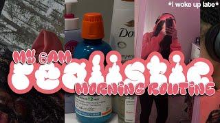my 6am REALISTIC morning routine *i woke up late* || hygiene, grwm, chit-chat