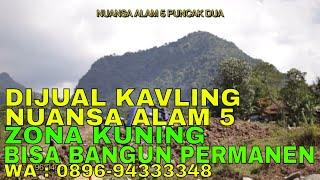 DIJUAL TANAH KAVLING NUANSA ALAM 5 PUNCAK DUA BOGOR - DIPINGGIR JALAN JALUR PUNCAK 2 ZONA KUNING PP2