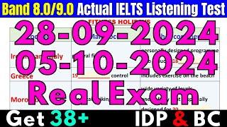 28 September & 05 October 2024 IELTS LISTENING PRACTICE TEST WITH ANSWERS  IELTS PREDICTION