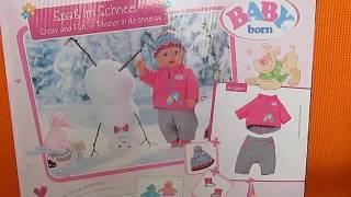 Распаковка Набора зимней одежды для куклы Baby Born Играй и веселись 823811  из Babytut.by