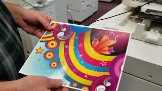 Print Example on a XEROX 700 Copier Showing the Quality of Colors in the Showroom