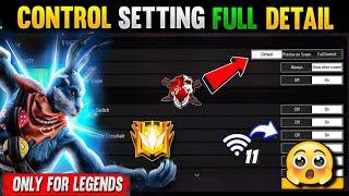 CONTROL SETTING FREE FIRE | FREE FIRE PRO PLAYER SETTING 2023 | FREE FIRE SETTING | CONTROL SETTING