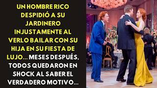 UN HOMBRE RICO DESPIDIÓ A SU JARDINERO INJUSTAMENTE AL VERLO BAILAR CON SU HIJA EN SU FIESTA...